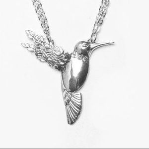 Silver spoon jewelry hummingbird necklace